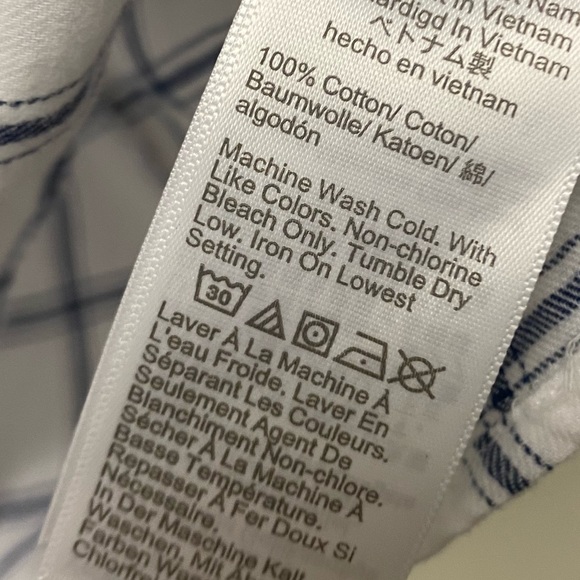 J.Crew Plaid Flannel Square Neck Ruffle Blouse size Large - Picture 5 of 9